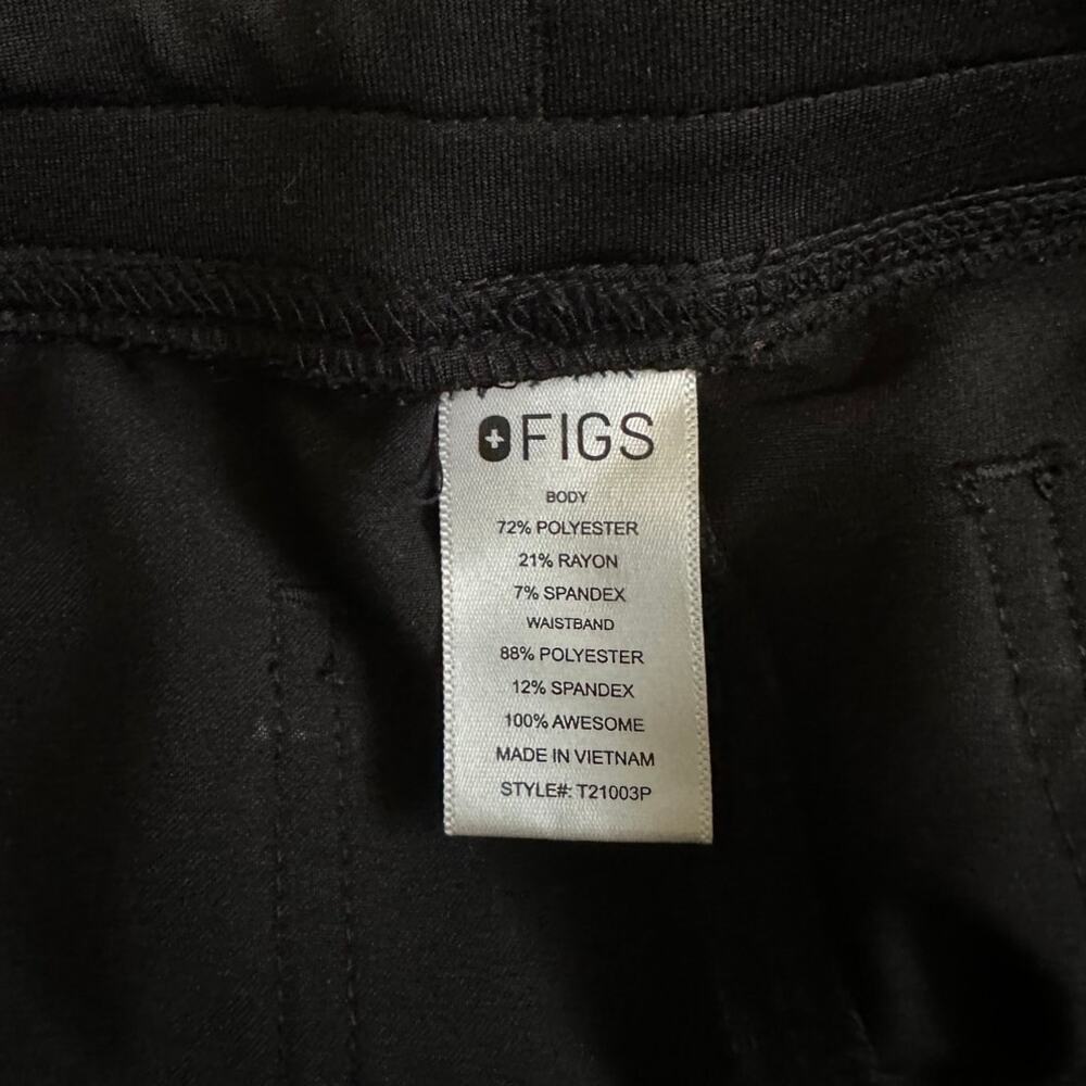 FIGS Technical Collection Scrub Pants Bundle Lot of 2 Women Small Black Stretch - Picture 4 of 7